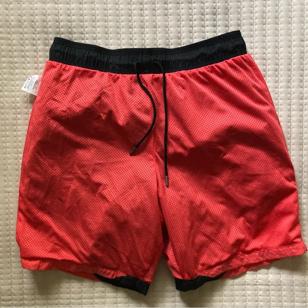 Nike Air Jordan Legacy Infrared Nylon Athletic Shorts Mens Large 8” Pockets - Picture 6 of 10